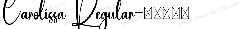Carolissa Regular字体转换